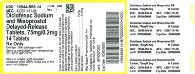 Label 75-0-2mg 14ct (Label Diclofenac Sd Misdr Tabs 75mg 0 2mg Bpi(10544 955 14) Eagle(42367 111 06) Rev1)